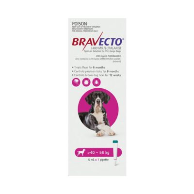 Bravecto Spot On For X-Large Dogs (40 - 56 Kg) Pink 1 Pack