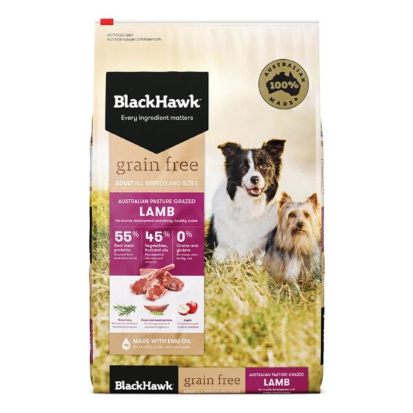 Black Hawk Grain Free Lamb Adult Dog Dry Food   15 Kg