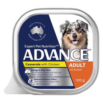 Advance Single Serve Adult Dog Wet Food Casserole With Chicken 100g*12 1 Pack
