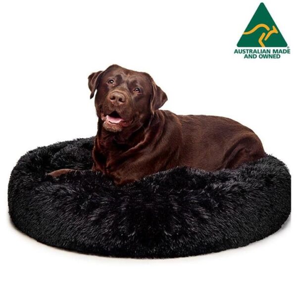 Australian Made (Large) 100cm - Calming Dog Bed - Black