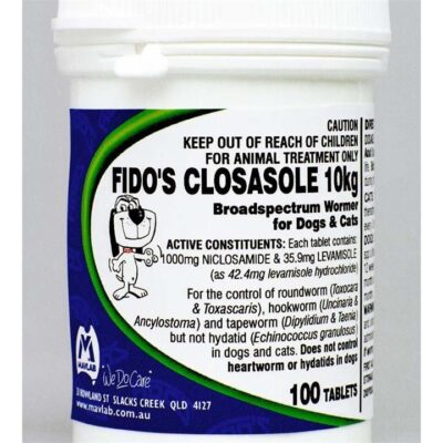 Fido'S Closasole 10Kg Tablets X 100