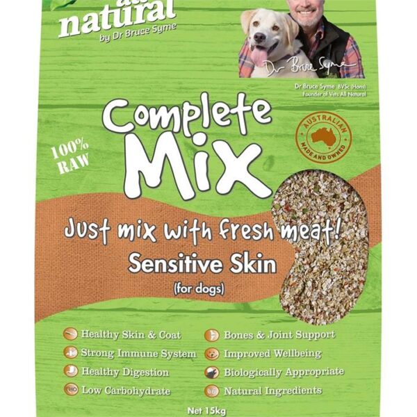 Vets All Natural Complete Mix Sensitive Skin 15Kg Refill