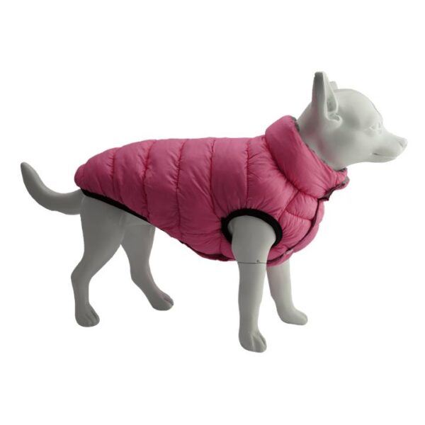 Dan & Sam - Dog - Reversible Puffer Jacket - Pink/Grey - 30cm