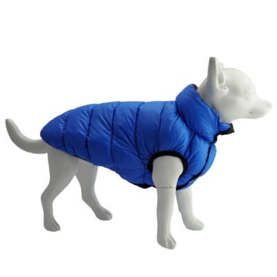 Dan & Sam - Dog - Reversible Puffer Jacket - Blue/Black - 55cm