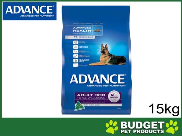 Advance Dog Adult Medium Breed Turkey Rice 15Kg (175097)