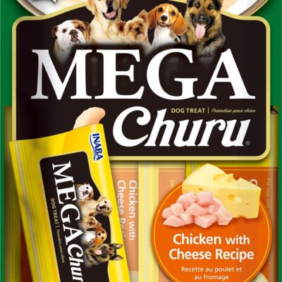 Inaba Dog Mega Churu Puree Chk W Cheese 144G 6Pk (Om6)